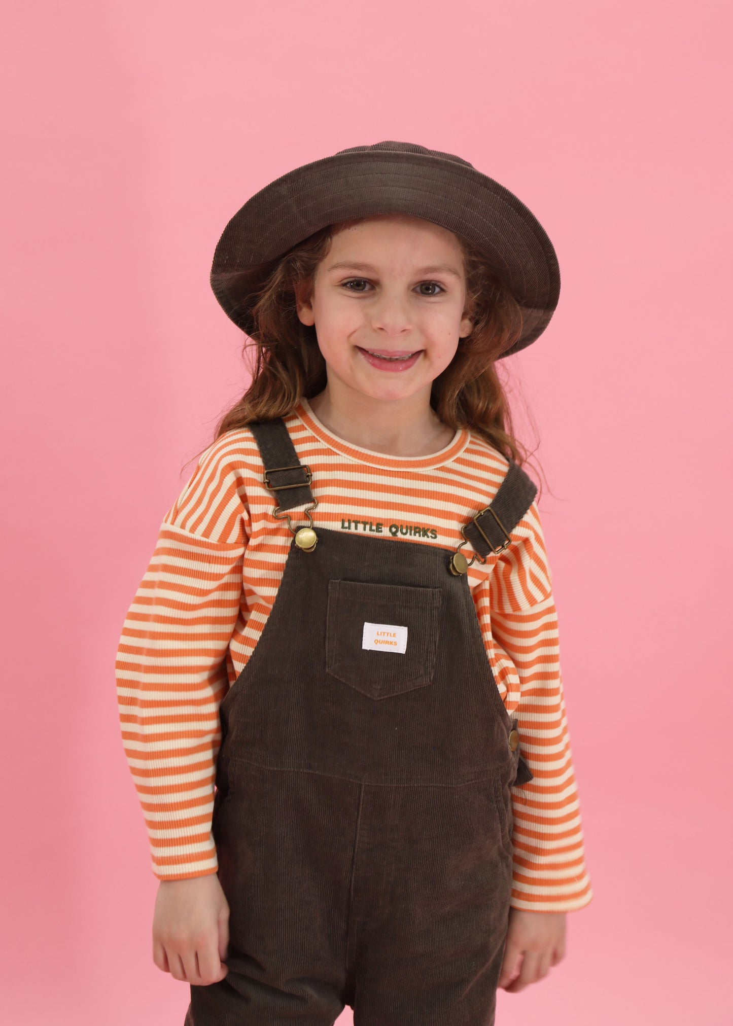 Burnt Orange Oversized Stripe Long sleeve T-shirt