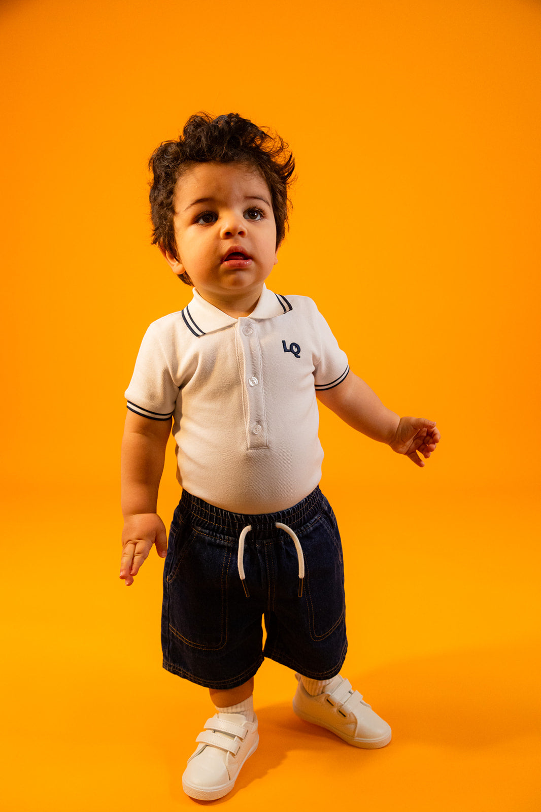 Organically Grown Cotton Polo Bodysuit